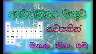 ආවර්තිතා වගුවේ මූලද්‍රව්‍ය 20 කවියකින් මතක තියා ගමු [upl. by Ethyl]