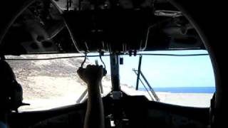 Cockpit View Takeoff From Saba Airport  Shortest commercial runway in the world [upl. by Hapte]