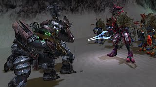 Halo Reach Brutes VS Flood [upl. by Raknahs243]