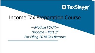 Tax Preparation Course for Professional Preparers Module 4 Part 2 [upl. by Farr]