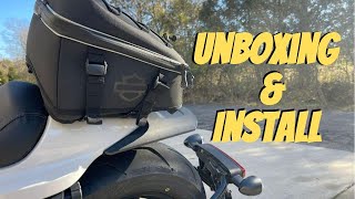 Sportster S Pillion Seat and Tail Bag  Unboxing and Install [upl. by Elspeth]