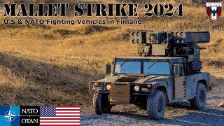 NATO  US amp NATO Fighting Vehicles in Finland During Mallet Strike 24 [upl. by Jehiel]