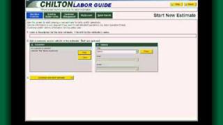 Chilton Labor Guide Demonstration Video [upl. by Cornia]