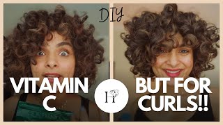 Get Hydrated Shiny Curls with DIY Vitamin C in your curls [upl. by Morvin]