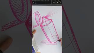 Sketching a spray paint can today  drawing industrialdesign drawing [upl. by Darmit950]