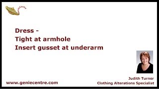 Gusset insert underarm of dress [upl. by Nahsed146]