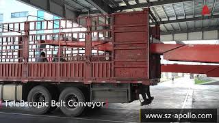 Telescopic Conveyor used for bags loading [upl. by Tuhn955]