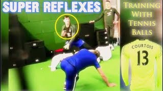 Chelsea goalkeeper Thibaut Courtois Training With Tennis Balls ◉ SUPER REFLEXES [upl. by Inglis940]