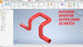 3D Pipe Modelling Tutorial in Autodesk Inventor 2025 [upl. by Kellyann]