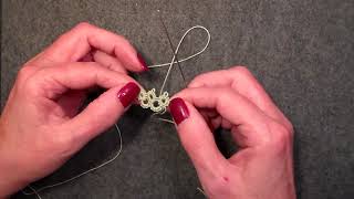 15 Adding more thread and hiding ends in Needle tatting [upl. by Anerdna]