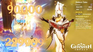 Ningguang C6 amp Dodoco Tales R5 F2P Weapons Damage Showcase  Genshin Impact [upl. by Jonme101]