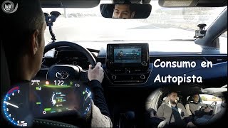 Toyota Corolla Hybrid Feel 2019 Consumo autopista  Test Drive  ECO  125H [upl. by Nerb390]