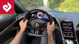 POV Ferrari Roma Spider  Intro Interior Driving Hood Sound Race Mode [upl. by Otreblig439]