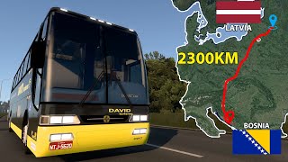 ETS2  Longest Bus Trip Bosnia to Latvia  Euro Truck Simulator 2 [upl. by Mayes998]