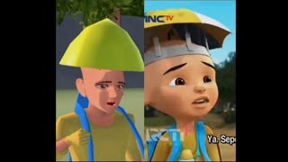 Tiru aksi Upin Ipin cari helang merah dengan kak ros [upl. by Krys]