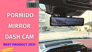 PORMIDO 12” Mirror Dash Cam Review amp User Manual  Top Mirror Dash Camera [upl. by Ahselak58]