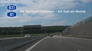 D A831A81 AS StuttgartVaihingen  AS Sulz am Neckar [upl. by Uhn]