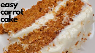 Easy Carrot Cake RecipeHOW TO MAKE MOIST CARROT CAKE  JERENES EATS [upl. by Sinnaiy]