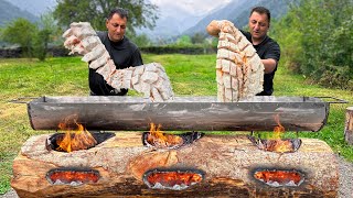 Cooking Atlantic Salmon in the Wilderness Village This is an incredibly delicious fish [upl. by Salkcin]