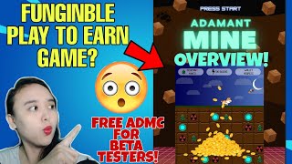 ADAMANT MINE A FUNGIBLE PLAY TO EARN GAME  FREE ADAMANT TOKEN A CHARITY TOKEN [upl. by Aekim686]