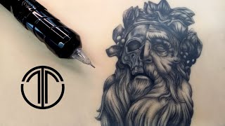 TATTOO ON FAKE SKIN TIME LAPSE 3RL tattoo art drawing [upl. by Dermot496]