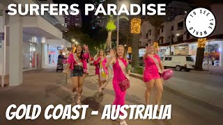 🇦🇺Surfers Paradise Gold Coast  Australia ASMR Walking Tour In 4k Hd60fps 🇦🇺 [upl. by Akayas]