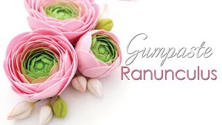 How to make a Gumpaste Ranunculus Flower Tutorial [upl. by Lerred]