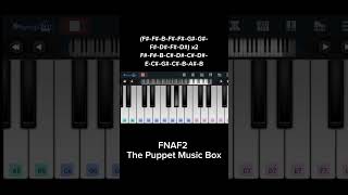 FNAF2 Puppet Music Box Piano Tutorial pianotutorial perfectpiano fyp shorts fnaf2 [upl. by Forbes]