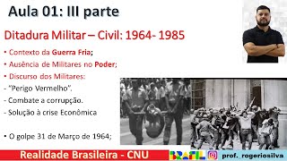 Realidade Brasileira  Aula 01 III parte [upl. by Ardnatal598]