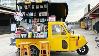 Cafe Vlog Mini Coffee Shop Young Barista Hard Working Food Truck Mobile Bar Kopi Relax Mood Anxiety [upl. by Mitchel]