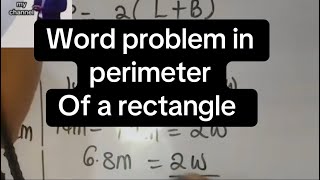 word problem in perimeter of a rectangle YourBigBrainTutor [upl. by Middleton]