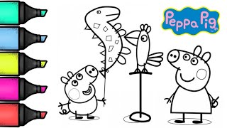 Peppa Pig Coloring Page  Coloring Videos for Kids coloring peppapig coloringtime [upl. by Ravid]