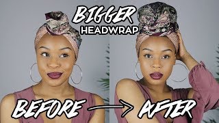 How To BIGGER HeadwrapTurban Short HairTWA Friendly [upl. by Wenoa]