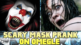 EXTREMELY SCARY MASK PRANK ON OMEGLE [upl. by Slin]