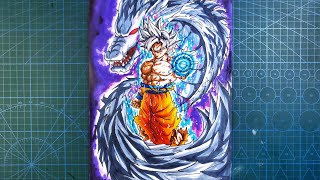 How to Draw Goku Mastered ultra instinct With Shenron🤯  Dragonball [upl. by Ogilvie]