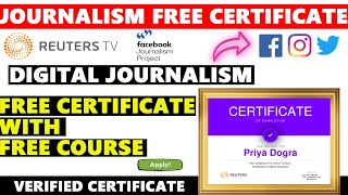 Journalism Free Certificate  Digital Journalism Free Online Course with Certificate from Facebook [upl. by Yates]