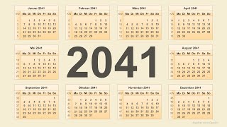 Kalender 2041 [upl. by Murat]