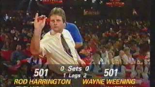 Darts World Championship 1993 Round 1 Harrington vs Weening [upl. by Sevy]