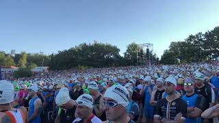 Frankfurt European Ironman Championship 2019 start [upl. by Nwahsyt]