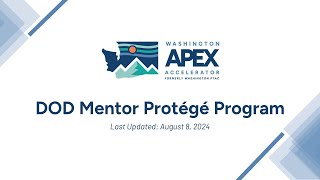 DoD Mentor Protege Program Overview [upl. by Gloria]