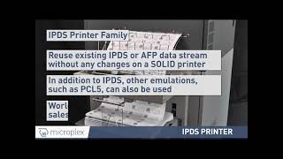 Microplex Product Range for IPDSInfoPrint Replacement [upl. by Bael]