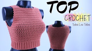 Top Básico Crochet a Tú MEDIDA [upl. by Tully]