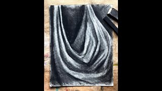 Charcoal Drapery Drawing Timelapse [upl. by Bucella]