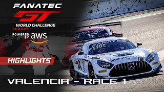 Race 1 Highlights  Valencia 2021  Fanatec GT World Challenge Europe Powered by AWS [upl. by Higgins349]