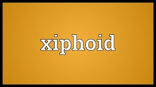 Xiphoid Meaning [upl. by Ahseetal524]