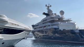 OCTOPUS 126m Explorer•€285 Million •Full Docking Maneuver• Arrival in Monaco F1 GP emmansvlogfr [upl. by Heymann120]