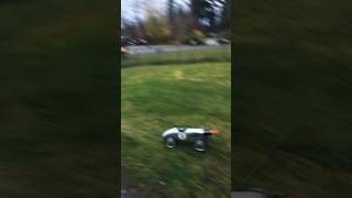 Grass track thrashing Nitro tether car [upl. by Ainel]