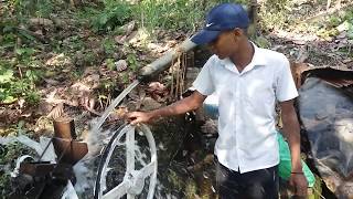 Hydroelectricity generation  ජල විදුලිය උත්පාදනය   Village Life [upl. by Enyaw]