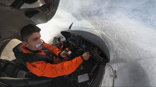 Flying across the North Atlantic to Iceland IFR light aircraft ocean crossing  DA42  ATC Audio [upl. by Nuawd943]