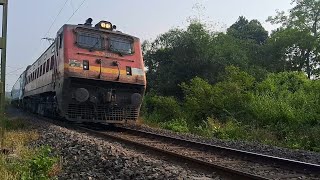 12052 Madgaon JunctionMumbai CSMT Janshatabdi Express Crossing High Speed At Dhargal Goa [upl. by Itoyj]